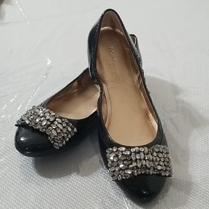 BCBGgeneration black ballet flats with rhinestones